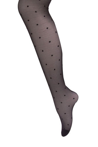 Rhinestone Open Mesh Fishnets: Black