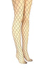 Rhinestone Open Mesh Fishnets: Black