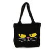 Furry Black Grumpy Cat Tote