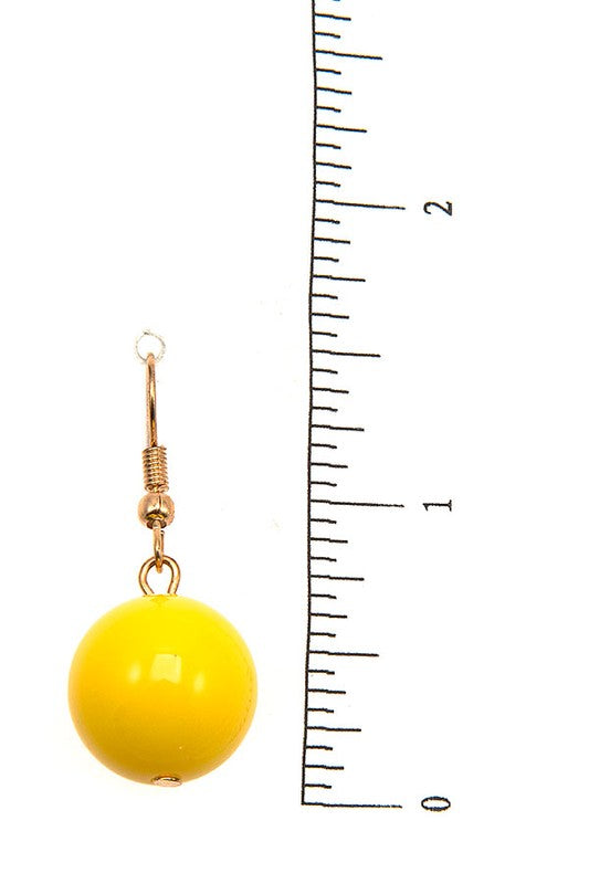 Stoned PomPom Necklace: Yellow