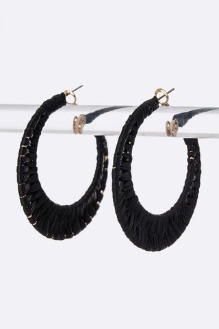 80's Sprinkle Hoop Earrings: Black