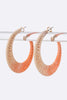 Raffia Wave Hoop Earring: Sunset