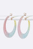 Raffia Wave Hoop Earring: Pastel