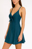 Skirted Maillot Swimsuit: Deep Green