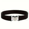 Retro Heart Belt: Silver-Black