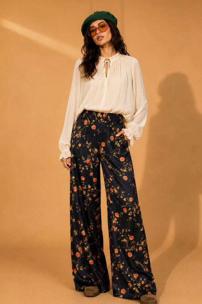 Pumpkin Blossom Wide Leg Pants