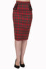 Red Tartan Victory Pencil Skirt