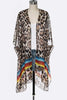 Leopard Rainbow Sheer Kimono