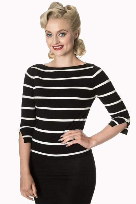 First Mate Boatneck Knit Top