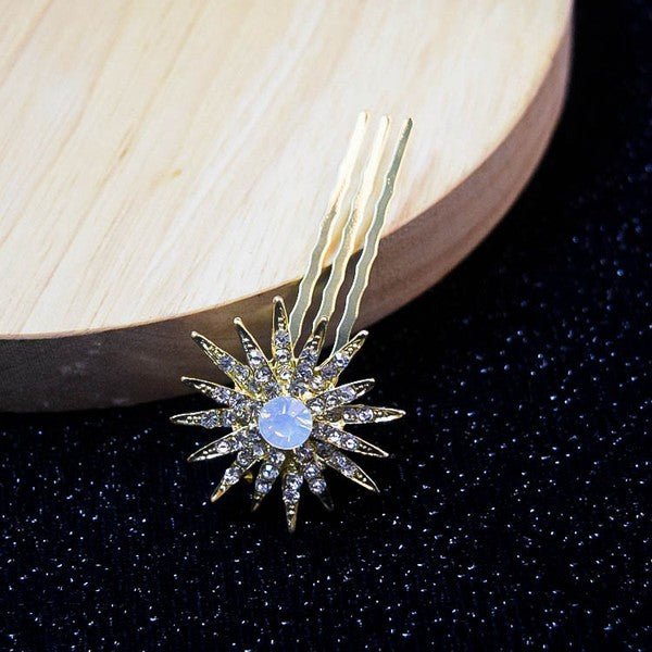 4pc Rhinestone hair Comb Set