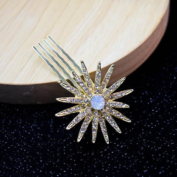 4pc Rhinestone hair Comb Set