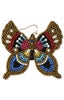 Golden Beaded Butterfly Earrings