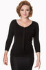 Pretty Illusion Knit Top: Black