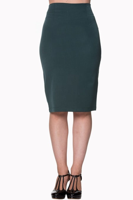 Classic Pencil Skirt: Forest Green