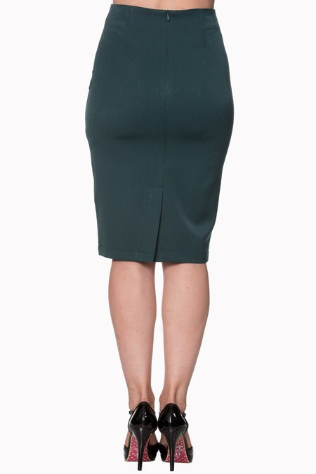 Classic Pencil Skirt: Forest Green