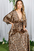 Silky Leopard Kimono Dress