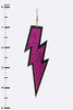 Glitter Bolt Earrings: Hot Pink