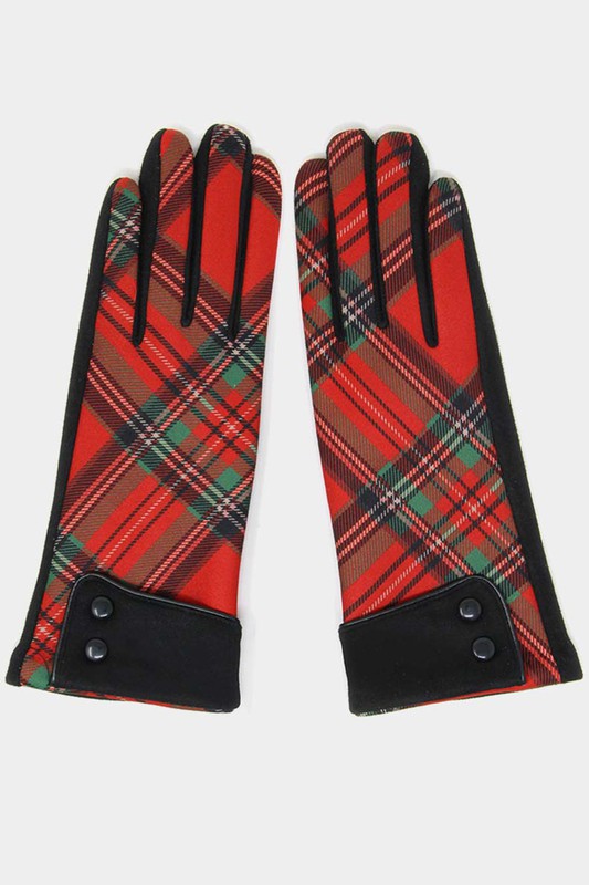 Red Tartan Gloves