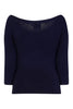 Pretty Illusion Knit Top: Navy