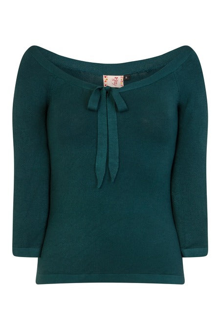 Pretty Illusion Knit Top: Green