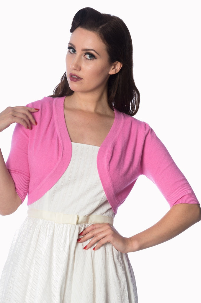 Knit Hudson Bolero: Pink