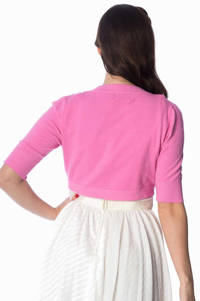 Knit Hudson Bolero: Pink