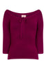 Pretty Illusion Knit Top: Bordeaux