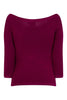 Pretty Illusion Knit Top: Bordeaux