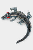 Embellished Alligator Brooch