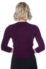 Curious Kitty Cardigan: Plum