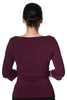 Boatneck Beauty Knit Top: Burgundy