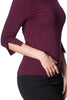 Boatneck Beauty Knit Top: Burgundy