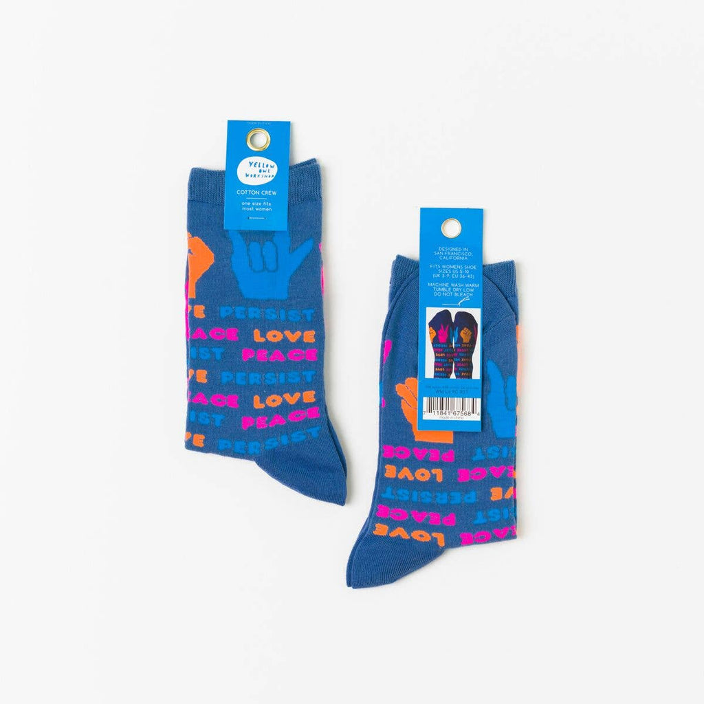 Love Peace Persist - Crew Socks