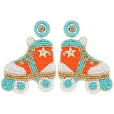 Beaded Roller Skate Earrings
