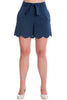 Scalloped Sailing Shorts: Navy