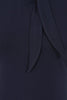 Oui Oui Tie Neck Top: Navy