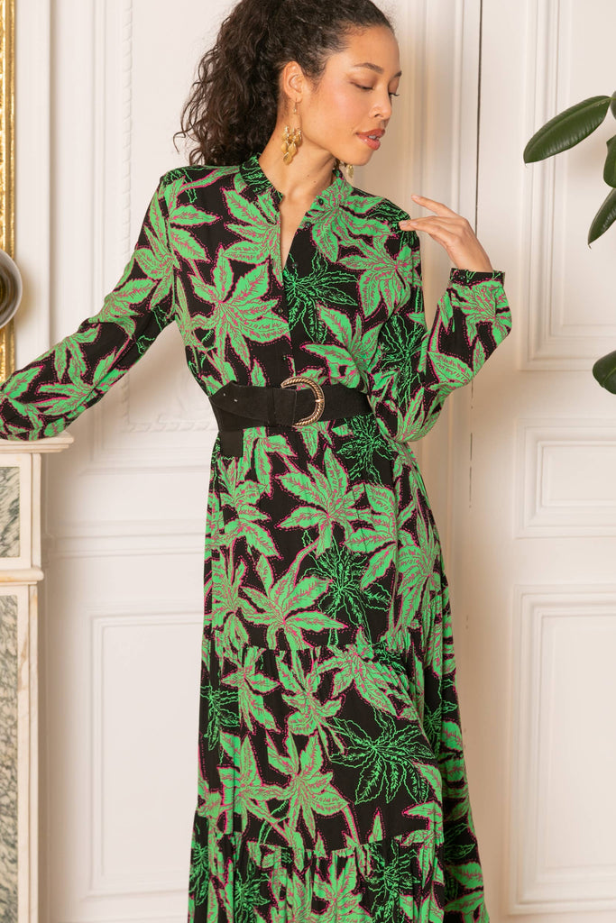 Electric Jungle Maxi Dress