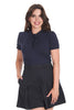 Oui Oui Tie Neck Top: Navy
