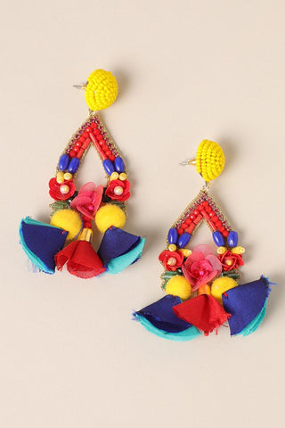 Fab Fiesta Earrings: Turquoise