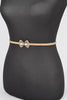 Stretch Metal Bow Belt: Gold