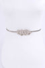 Stretch Metal Scroll Belt: Silver