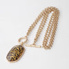 Leopard Pendant Toggle Necklace