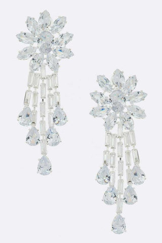 Fem Gem Dangle Earrings: Crystal