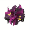 Double Orchid Hair Claw: Purple