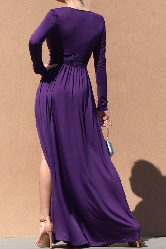 Florence Jersey Maxi Dress: Purple