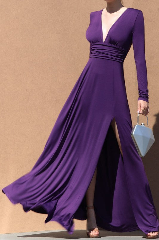 Florence Jersey Maxi Dress: Purple