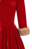 Red Velvet White Christmas Dress