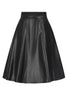 Leatherette Swing Skirt