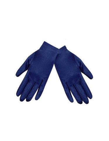 Rhinestone Mesh Opera Gloves: Black