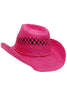 Open Weave Hot Pink Cowgirl Hat